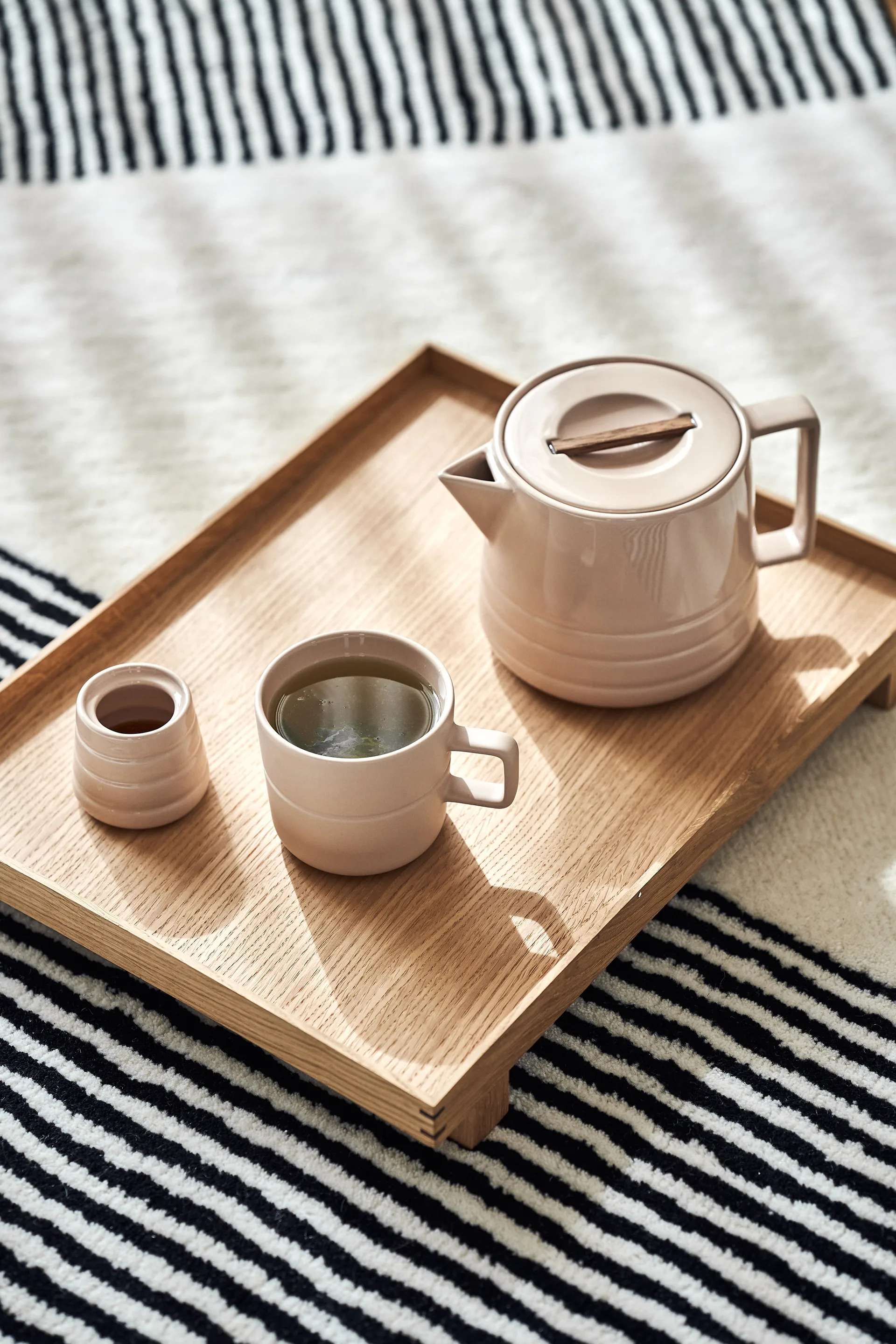 Tasse Lines 50 cl Lot de 2, Beige NJRD