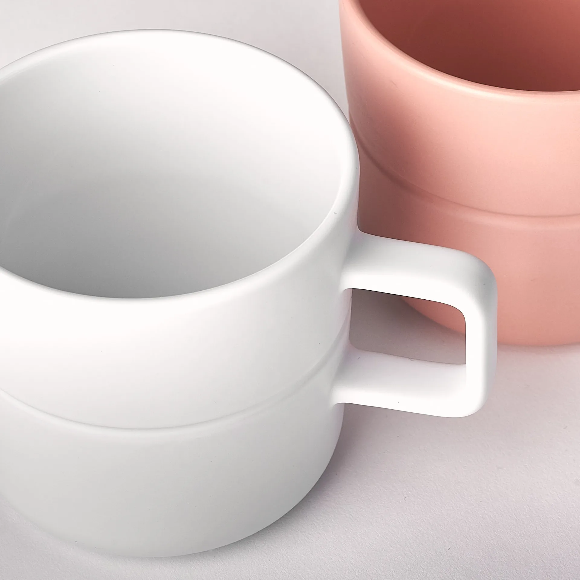 Tasse Lines 50 cl Lot de 2, Blanc NJRD