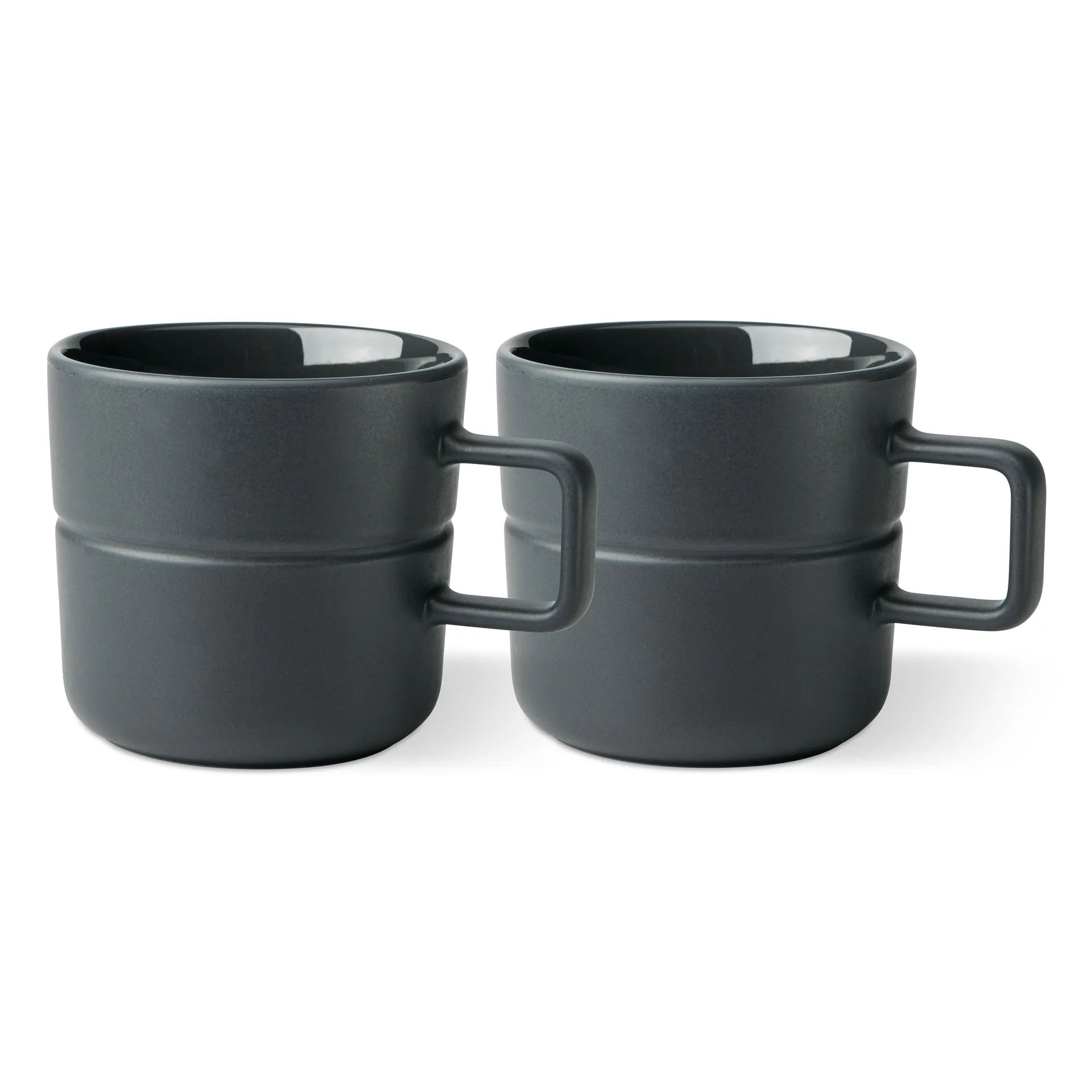 Tasse Lines 50 cl Lot de 2, Gris foncé NJRD