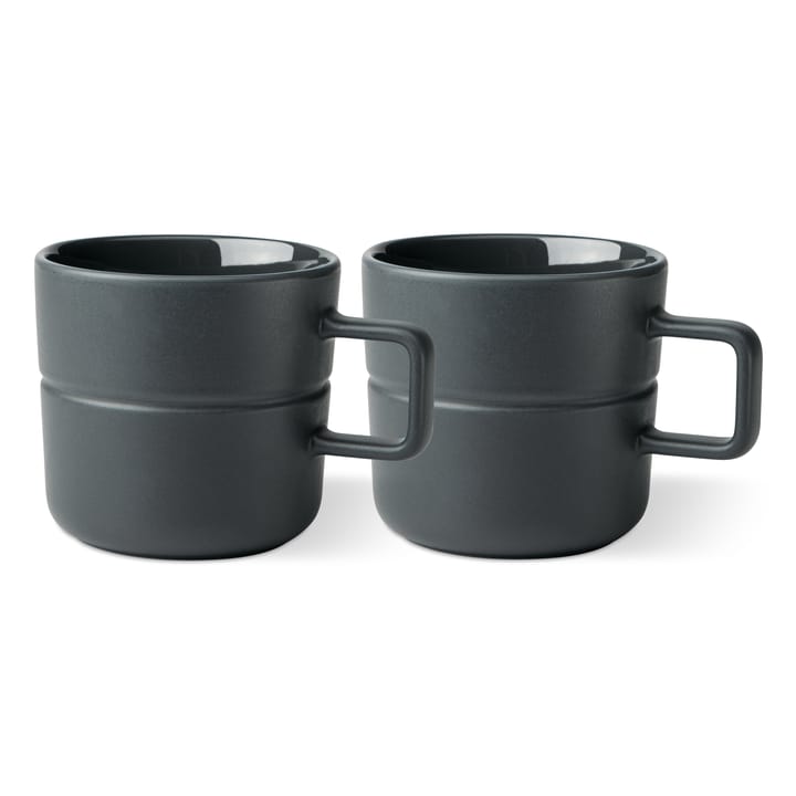 Tasse Lines 50 cl Lot de 2 - Gris foncé - NJRD