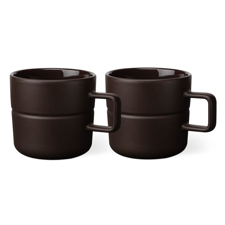 Tasse Lines 50 cl Lot de 2, Marron - undefined - NJRD