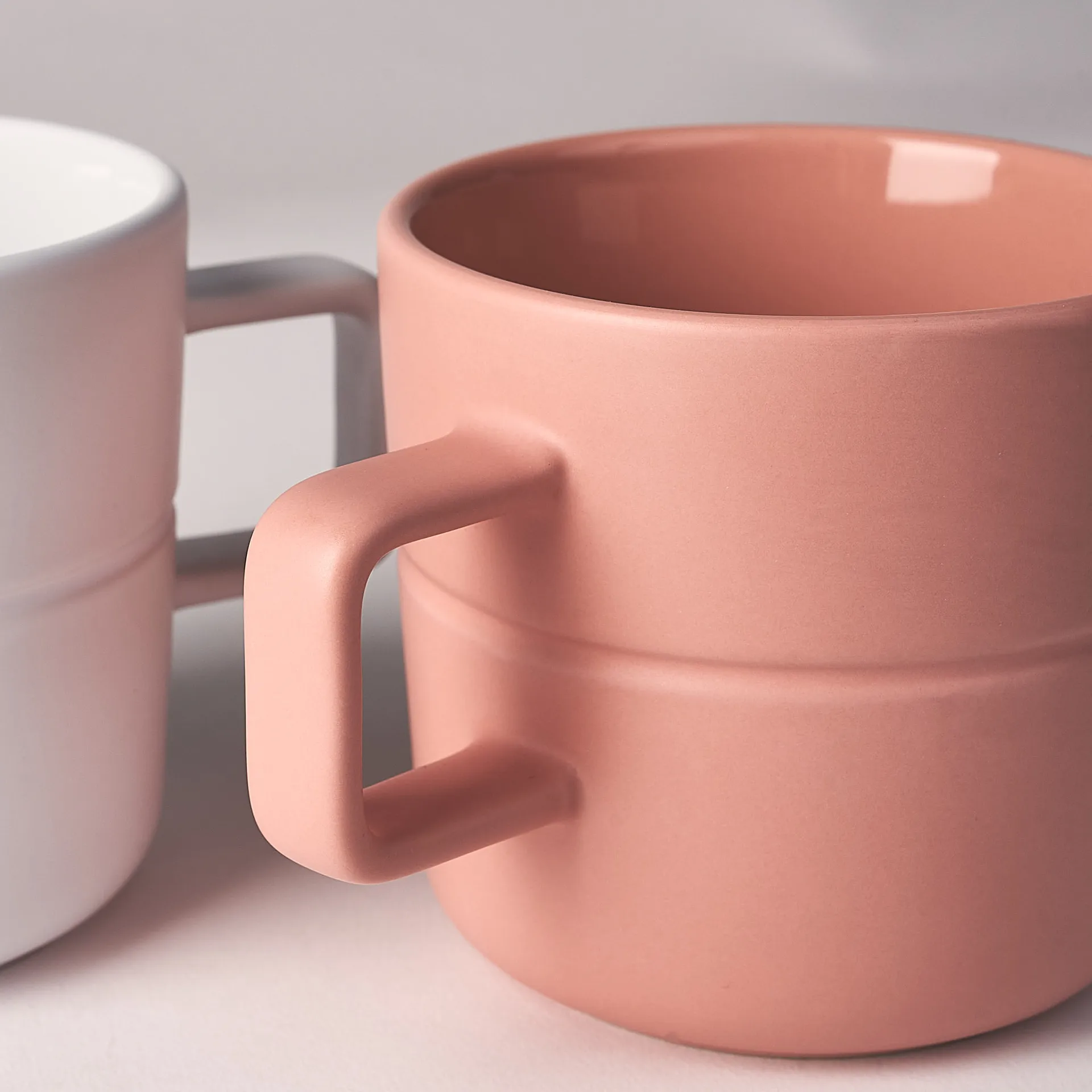 Tasse Lines 50 cl Lot de 2, Rose NJRD