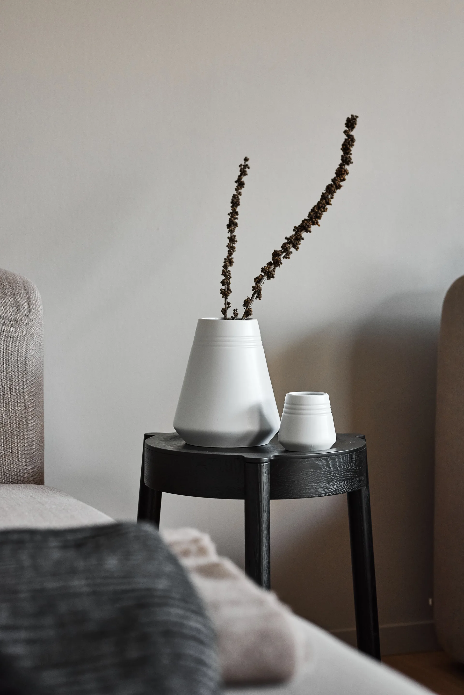 Vase Lines 18 cm, Blanc NJRD