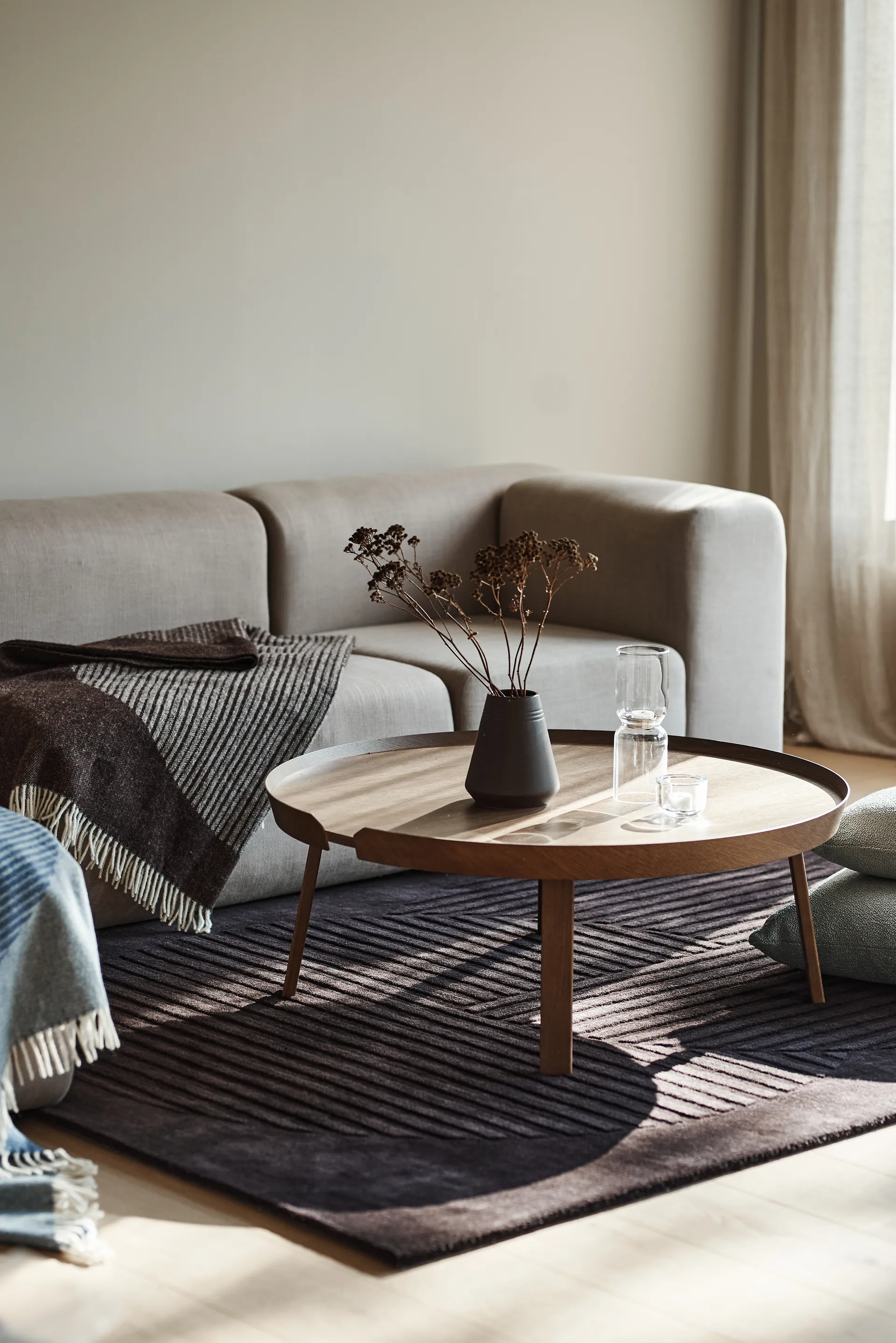 Vase Lines 18 cm, Marron NJRD