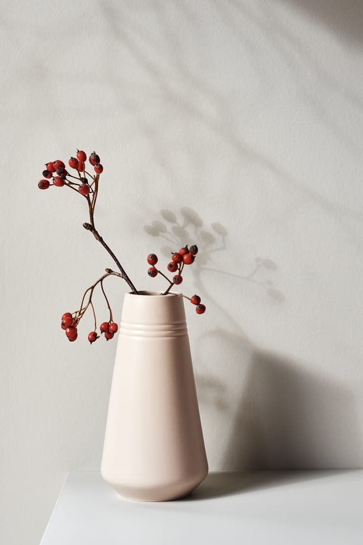 Vase Lines 22 cm, Beige NJRD