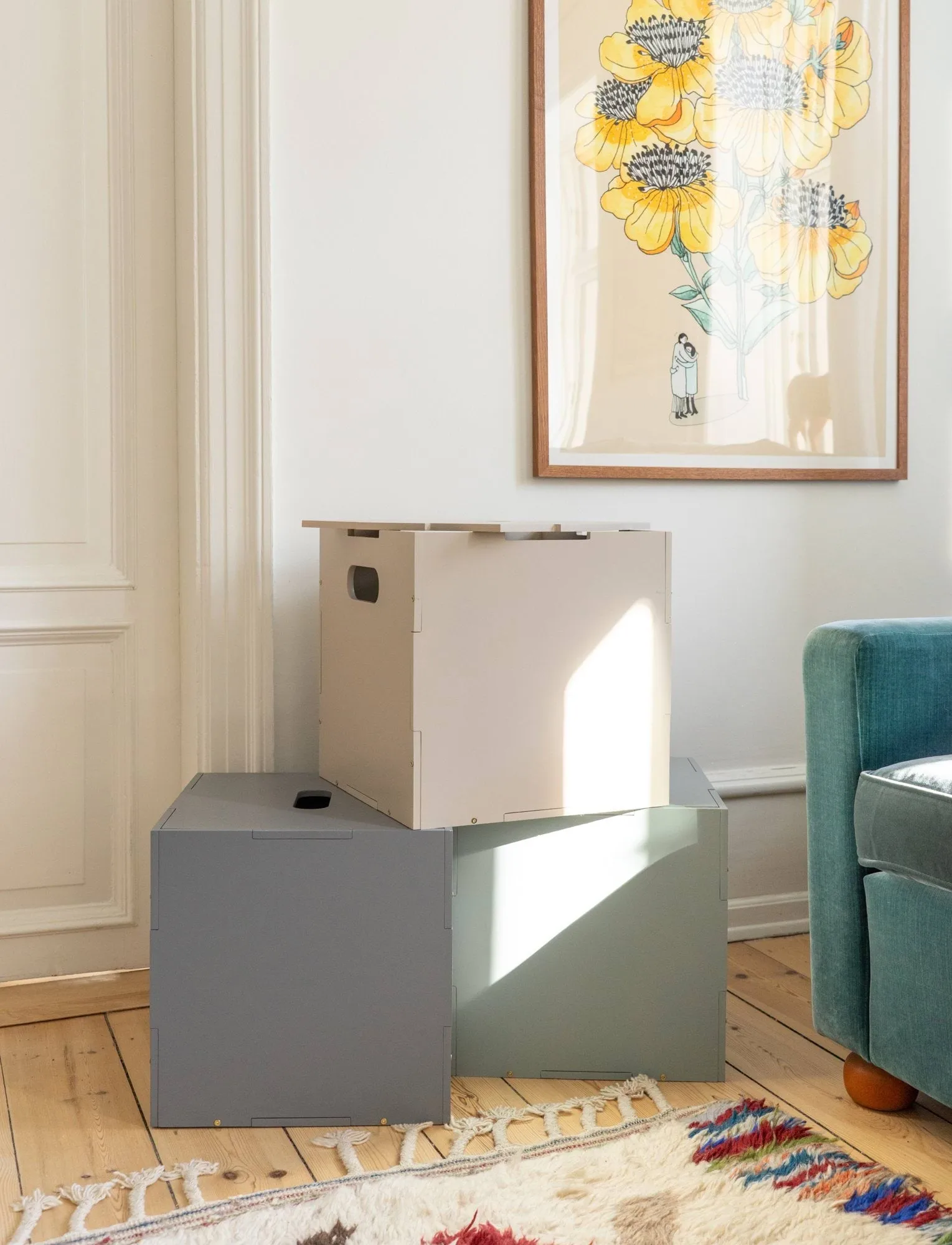 Boîte de rangement Cube Storage, Beige Nofred