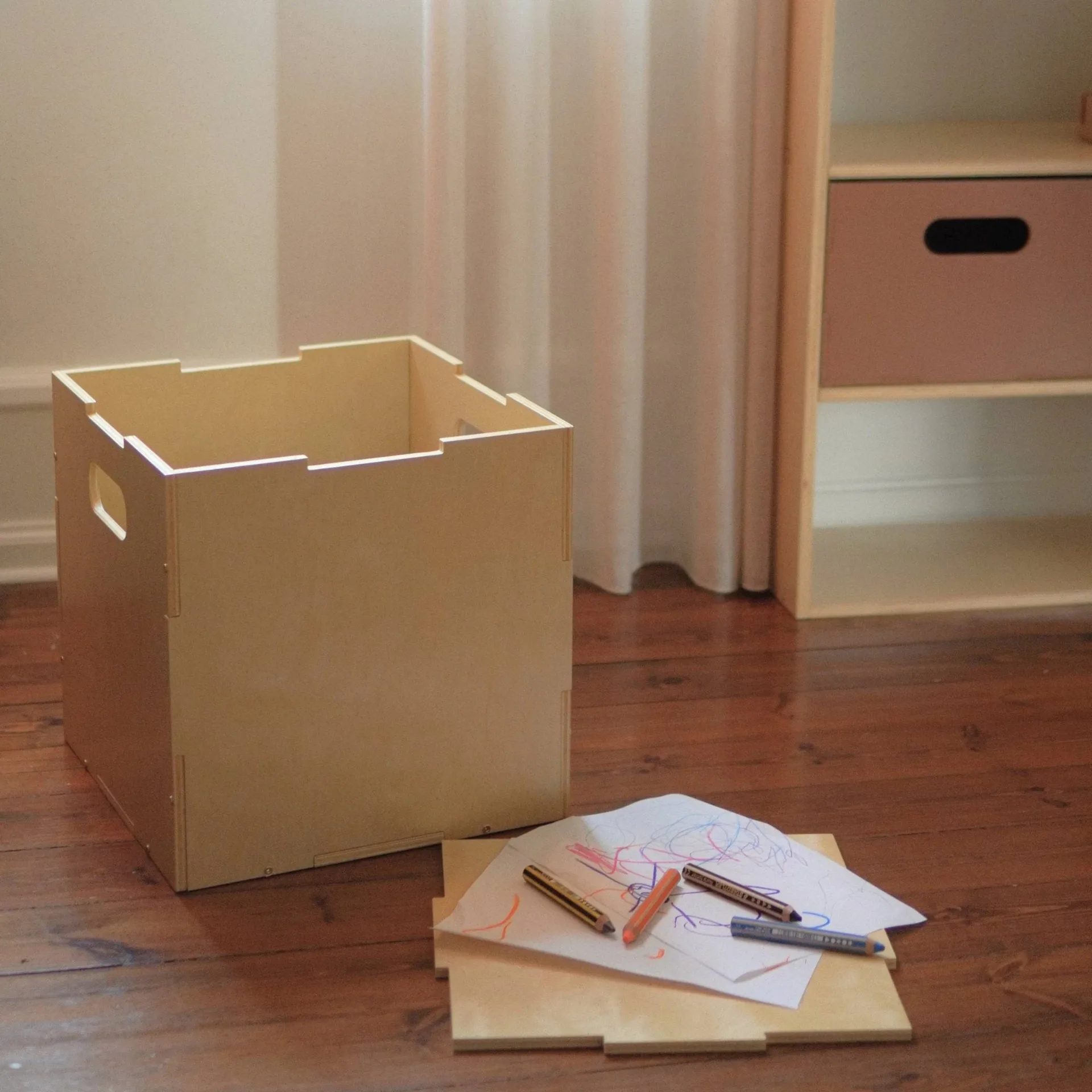 Boîte de rangement Cube Storage, Bouleau Nofred