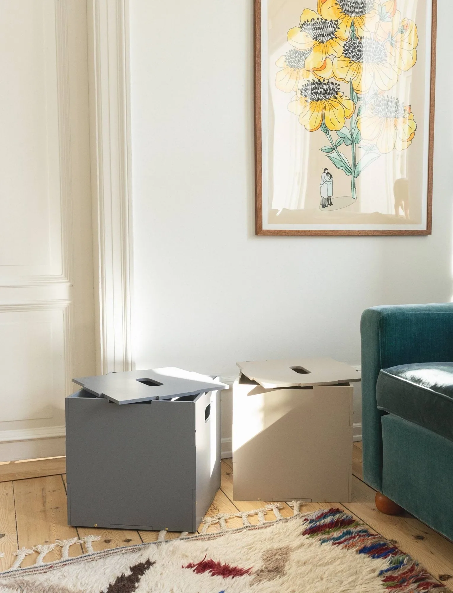 Boîte de rangement Cube Storage, Vert olive Nofred