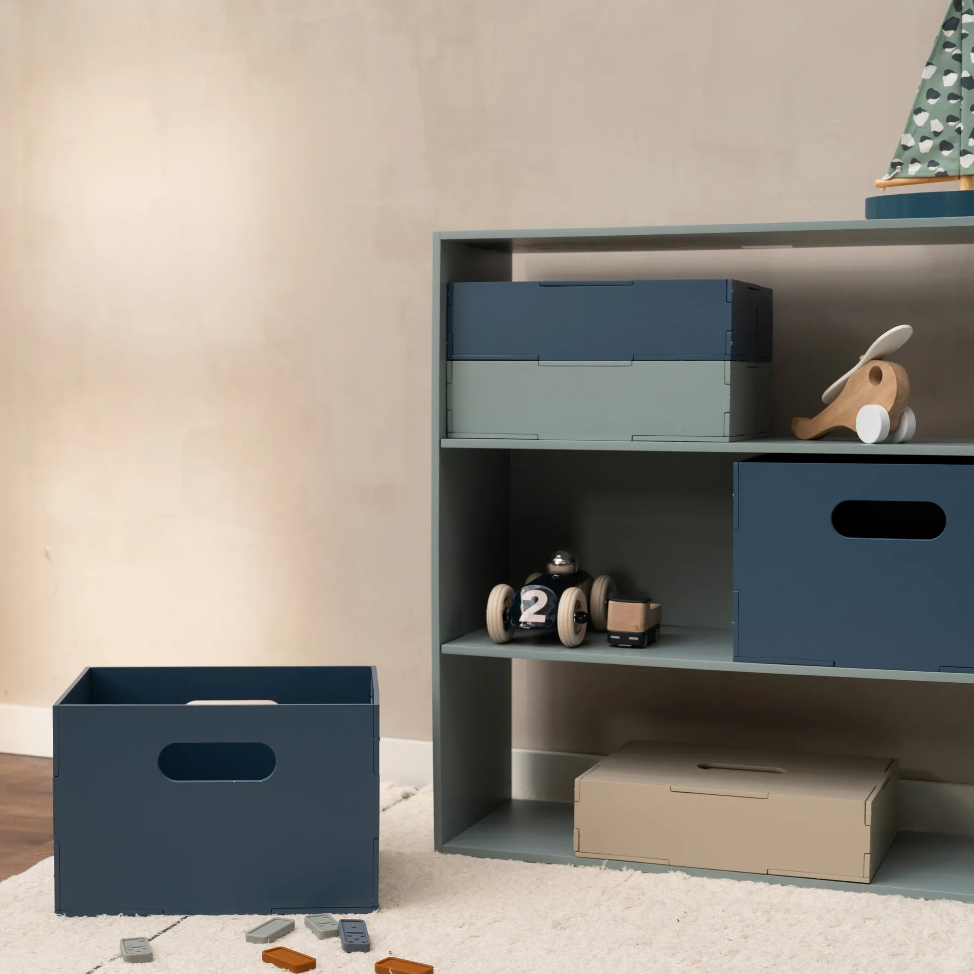 Boîte de rangement Kiddo Box, Bleu Nofred