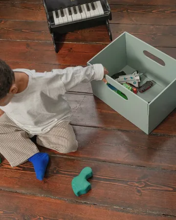 Boîte de rangement Kiddo Box - Vert olive - Nofred