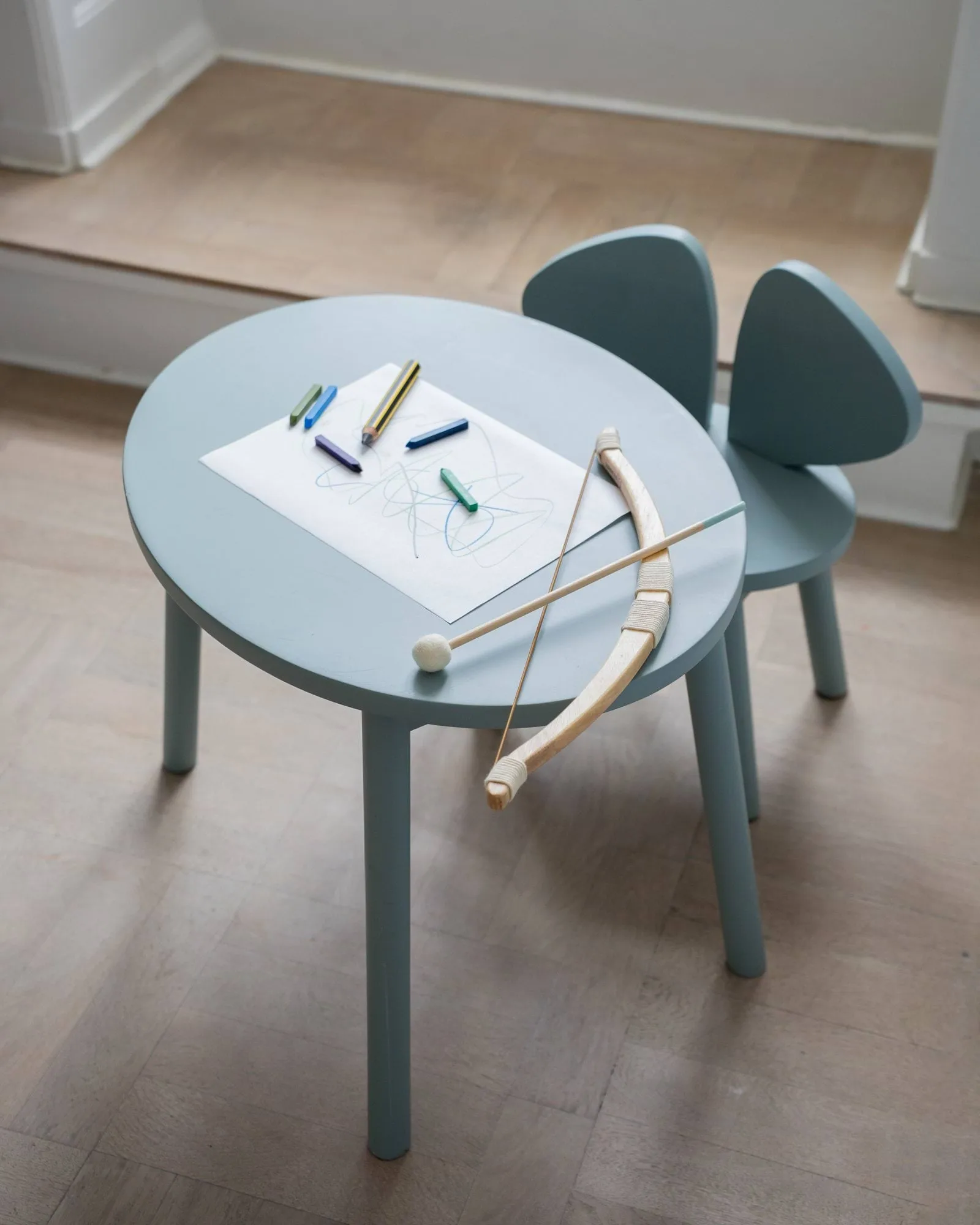 Chaise d'enfant Mouse Chair, Olive green Nofred