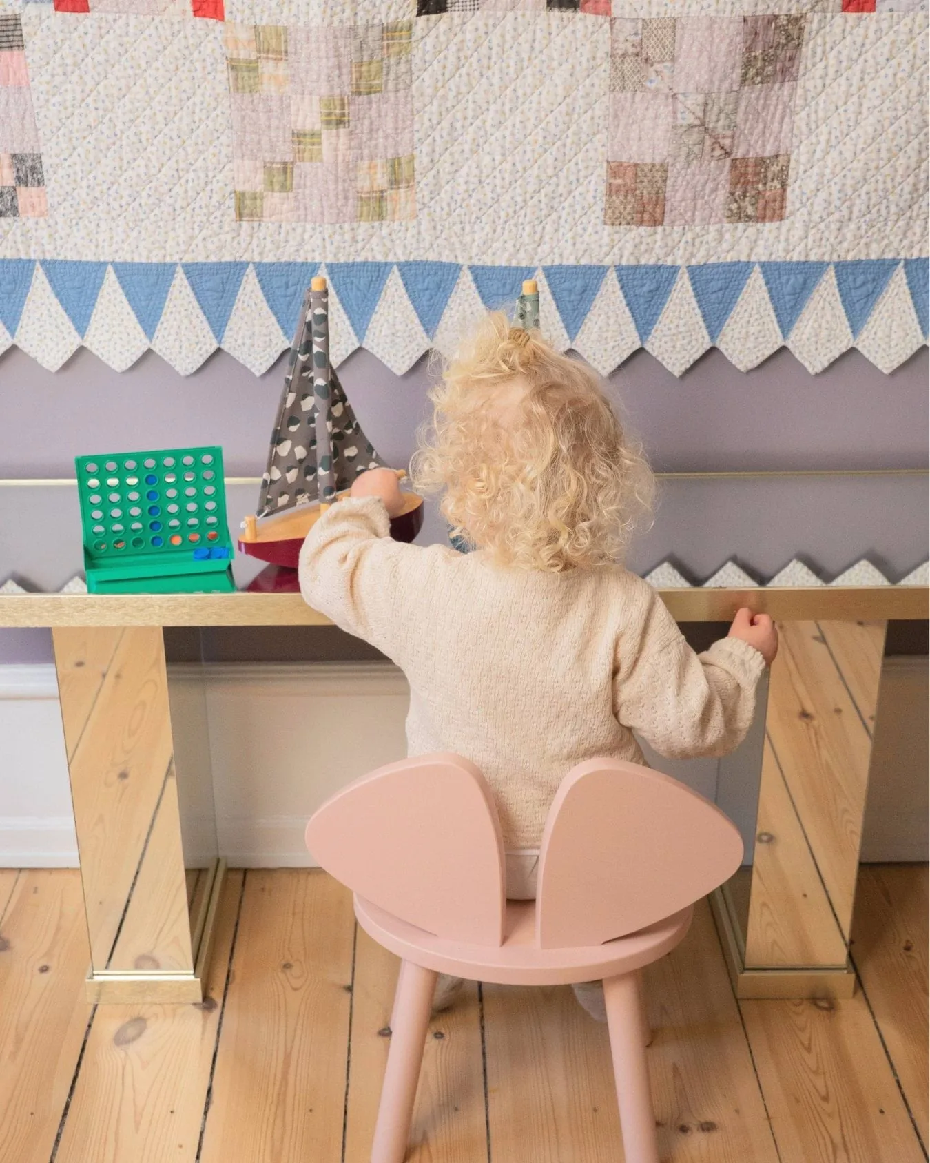 Chaise d'enfant Mouse Chair, Rose Nofred