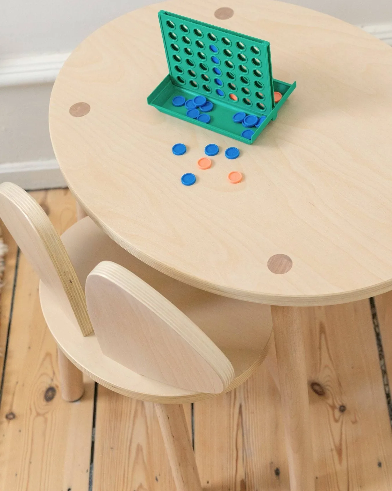 Ensemble Mouse chaise haute + table, Bouleau Nofred