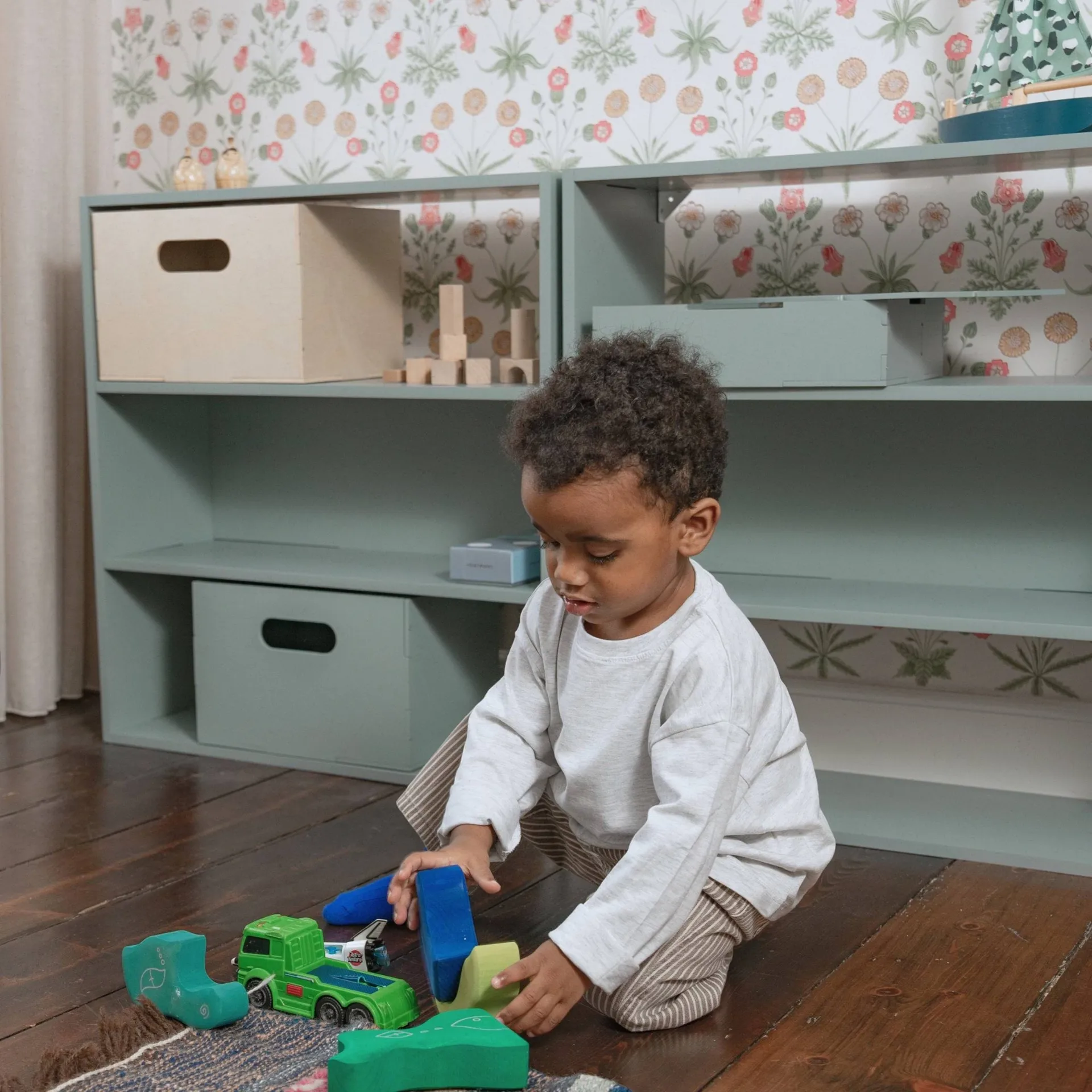 Étagère pour enfants Kiddo Shelving, Vert olive Nofred