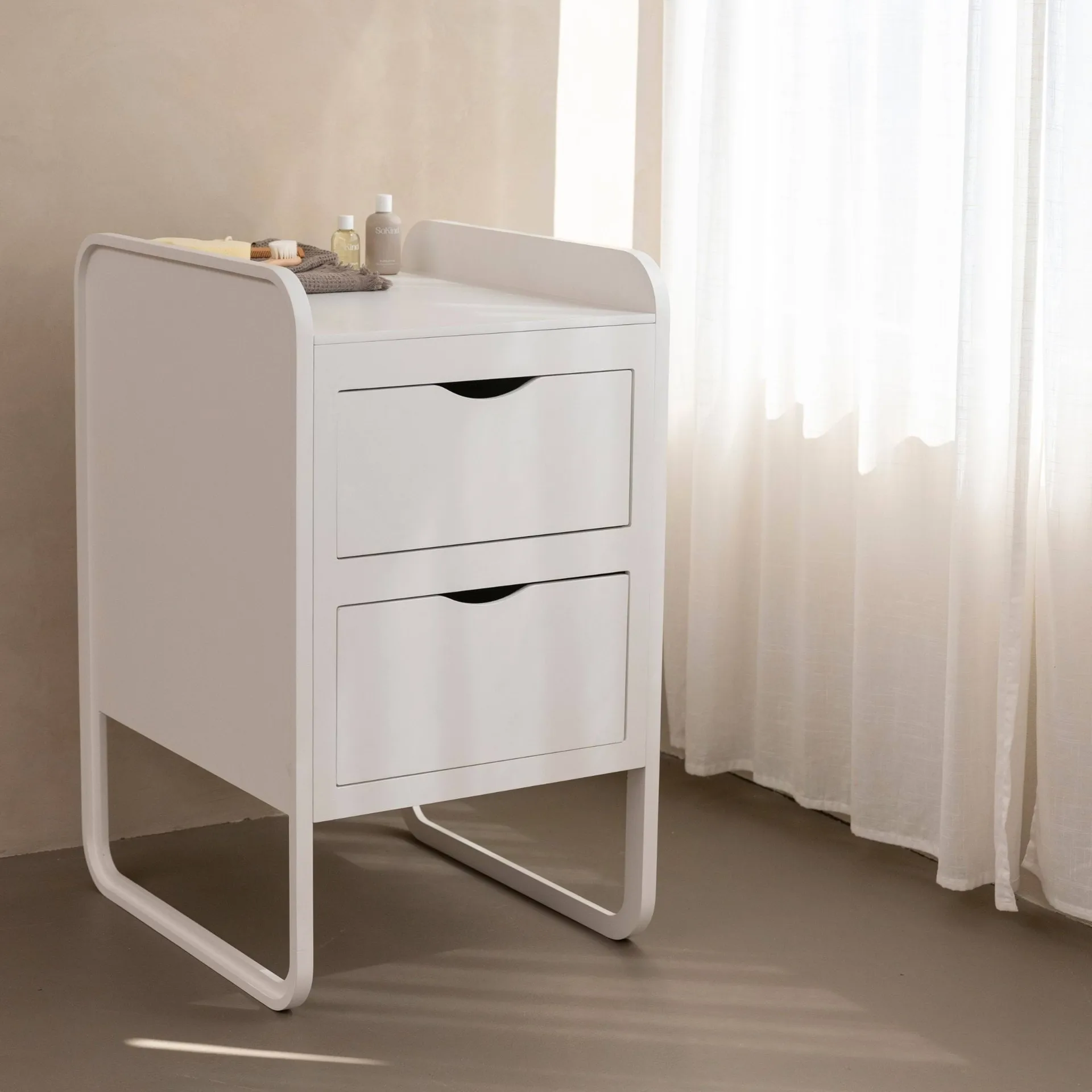 Table à langer Forme 65,4x56x95 cm, Blanc Nofred
