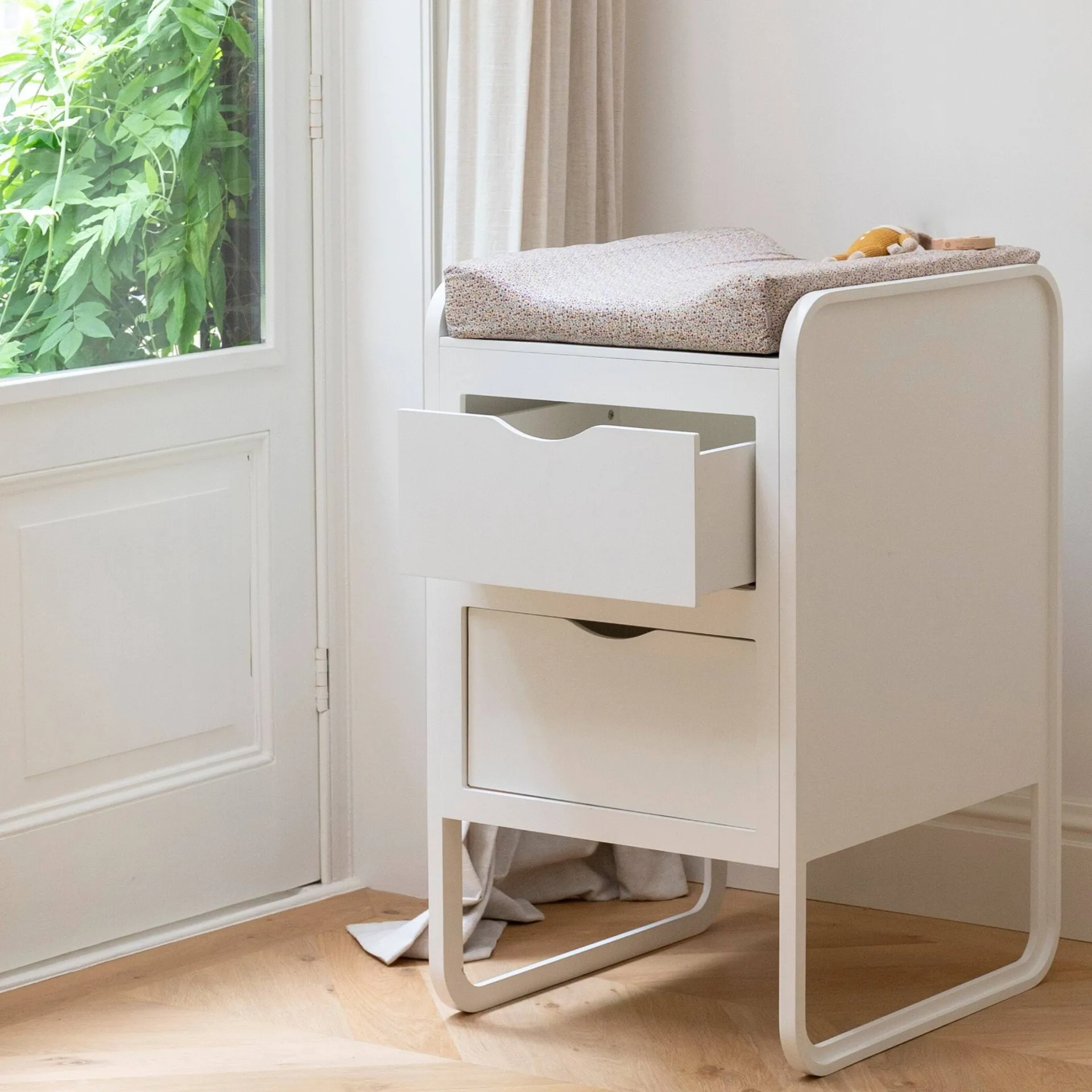 Table à langer Forme 65,4x56x95 cm, Blanc Nofred