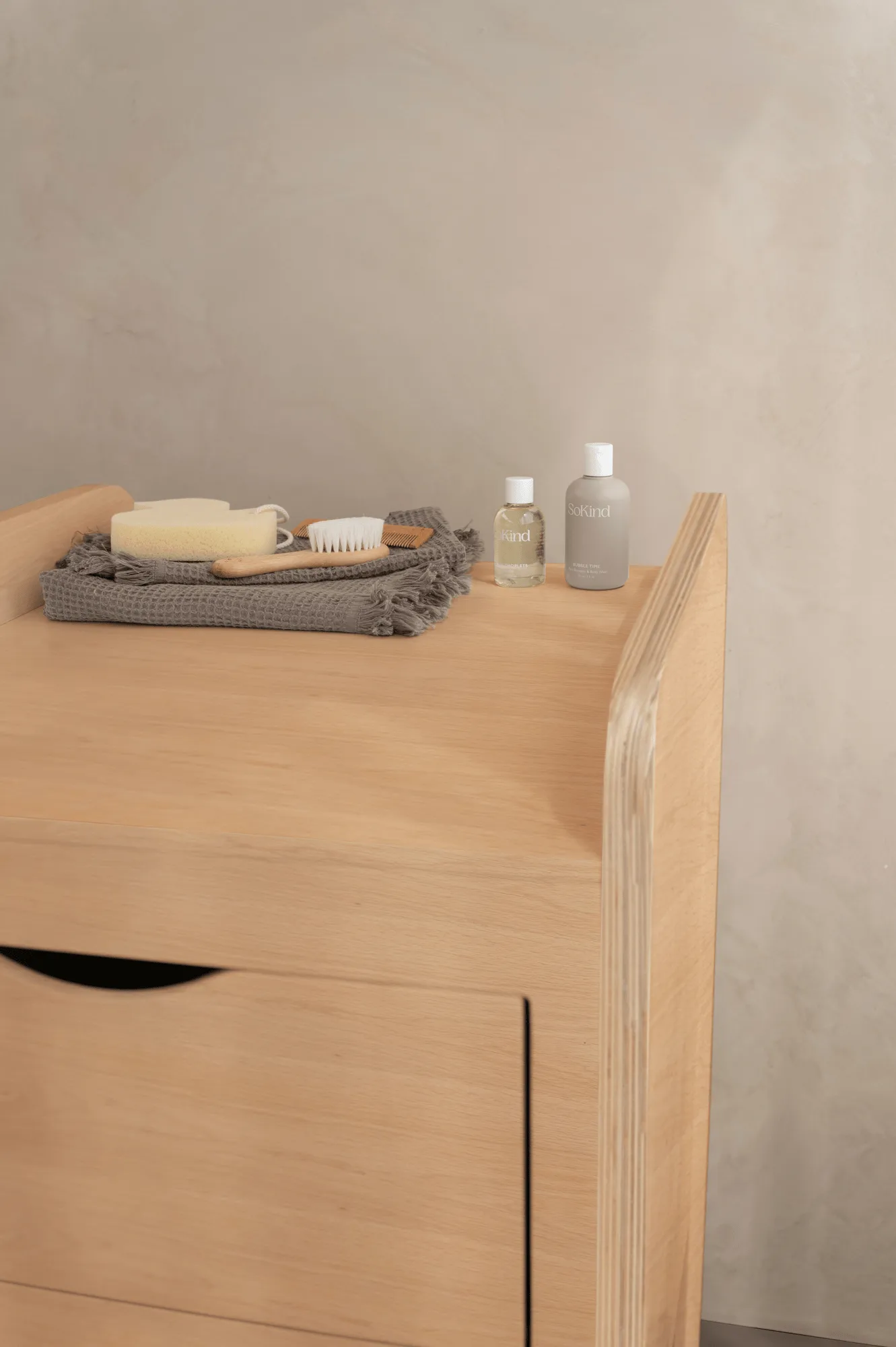 Table à langer Forme 65,4x56x95 cm, Chêne Nofred
