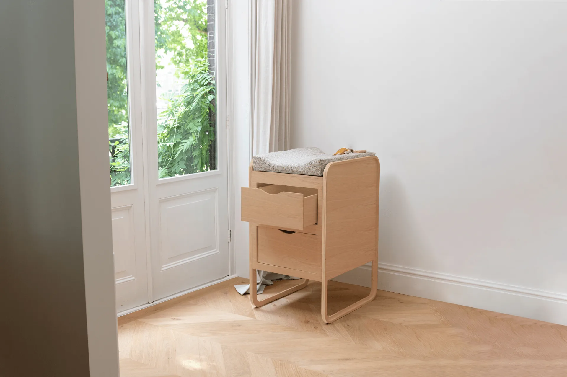 Table à langer Forme 65,4x56x95 cm, Chêne Nofred