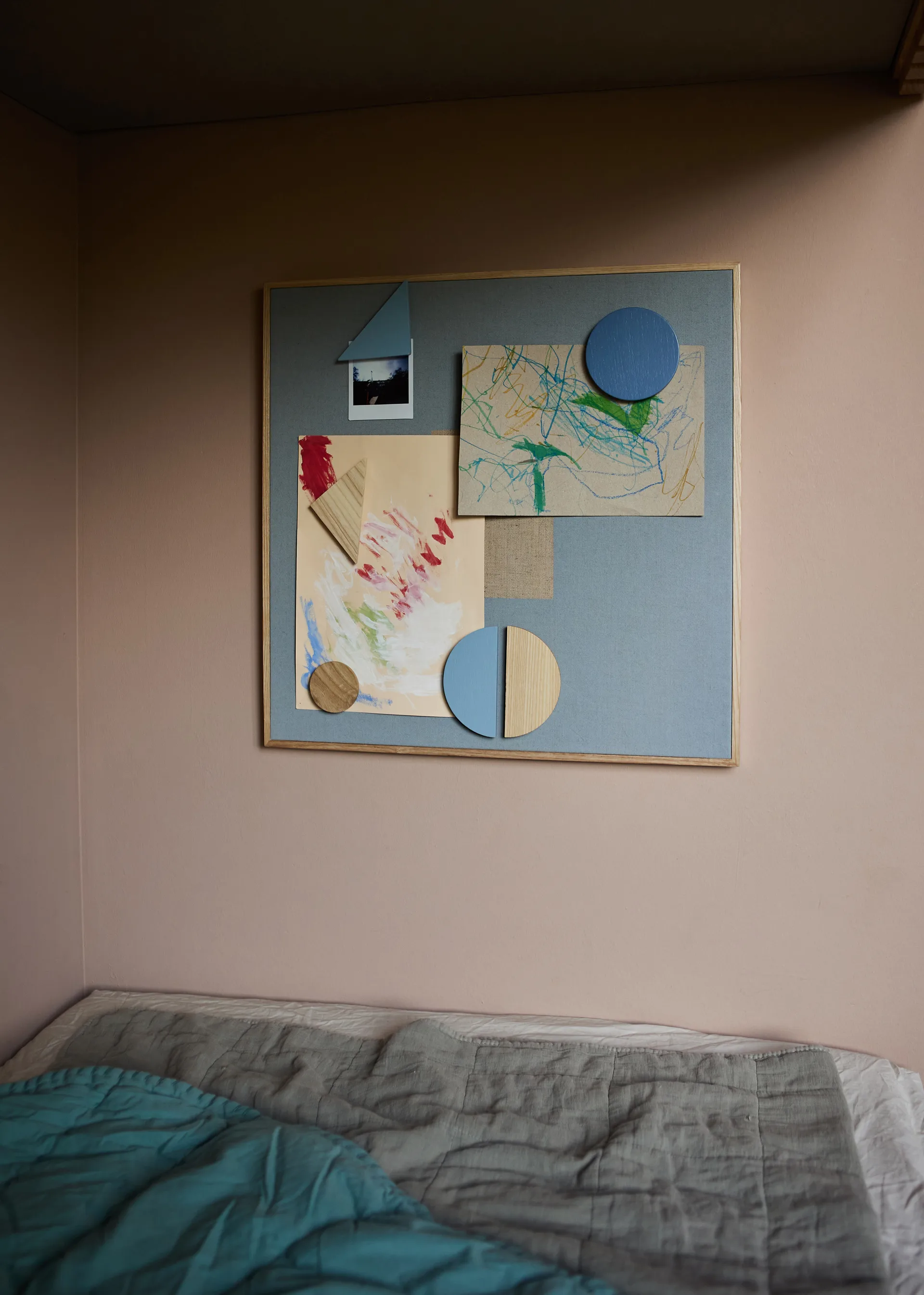 Tableau d'affichage Noticeboard + 3 aimants, Bleu Nofred