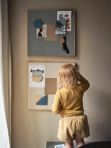 Tableau d'affichage Noticeboard + 3 aimants - Bleu - Nofred