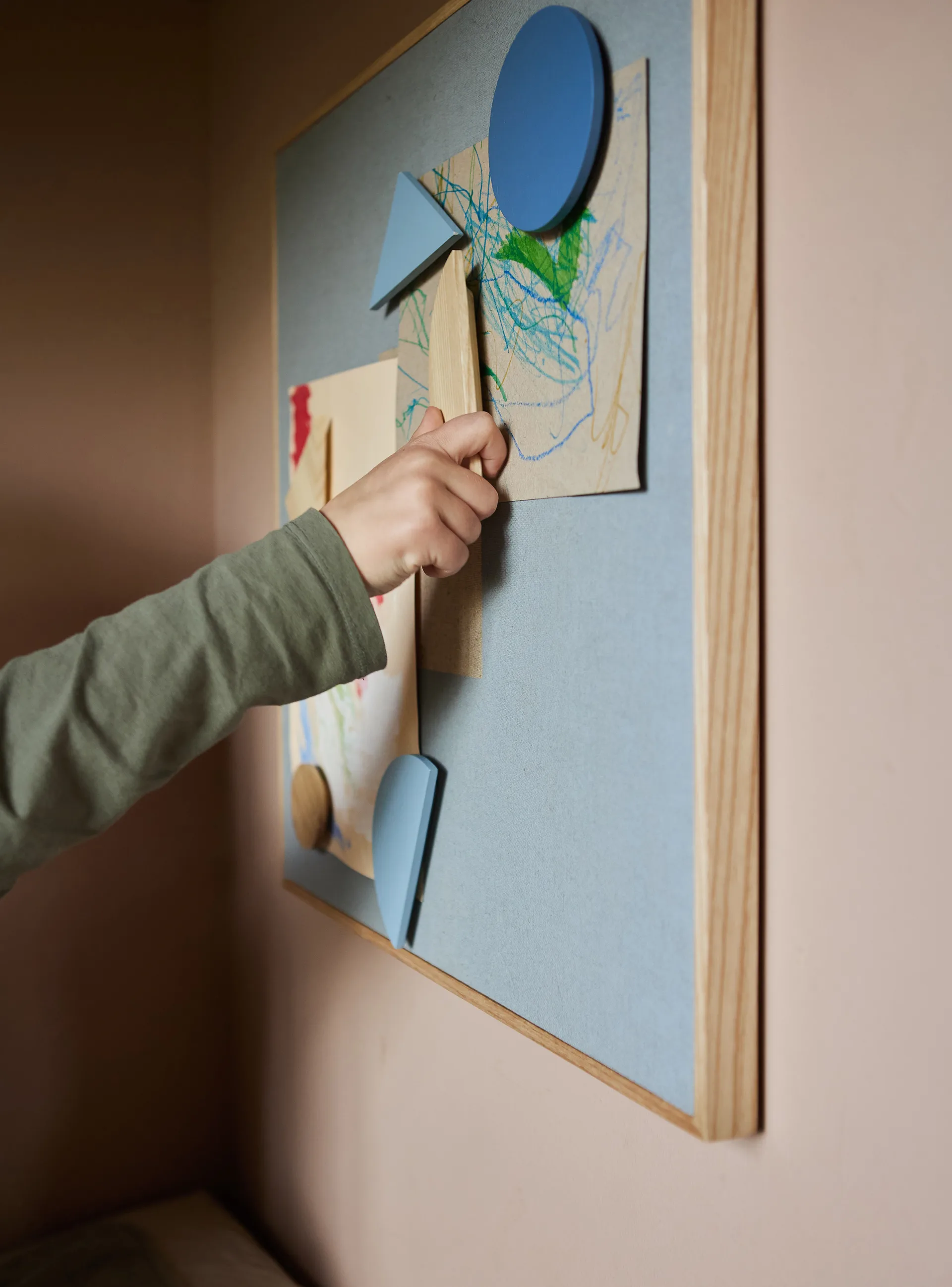 Tableau d'affichage Noticeboard + 3 aimants, Bleu Nofred