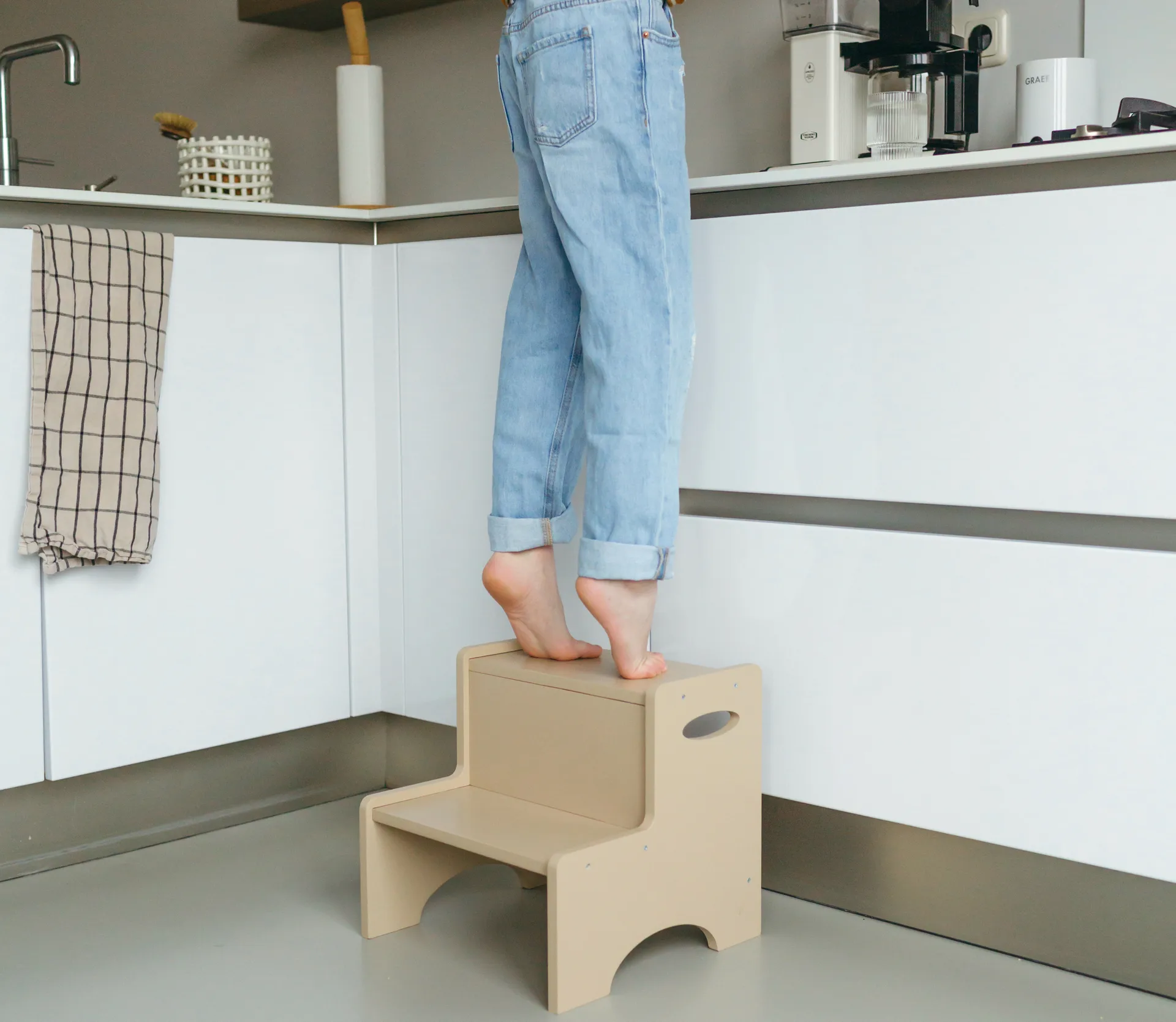 Tabouret pour enfants Step Up, Beige Nofred