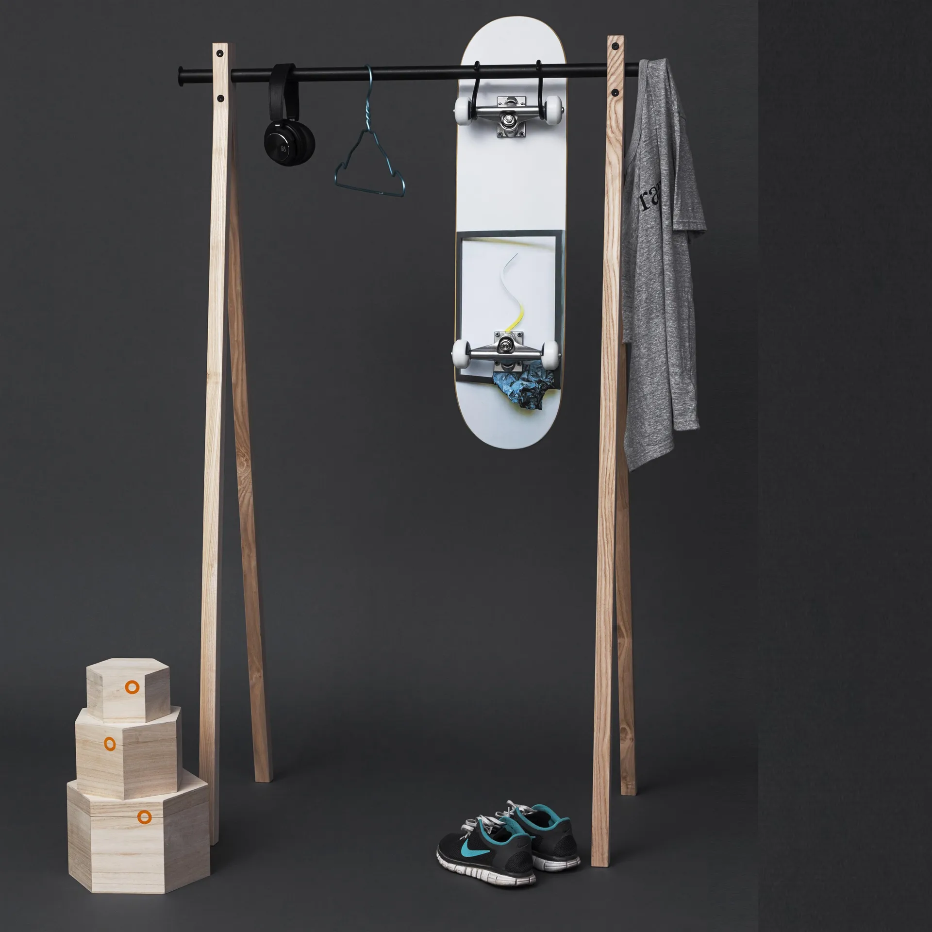 Porte-vêtements Dress-Up 90, naturel-noir Nomess Copenhagen