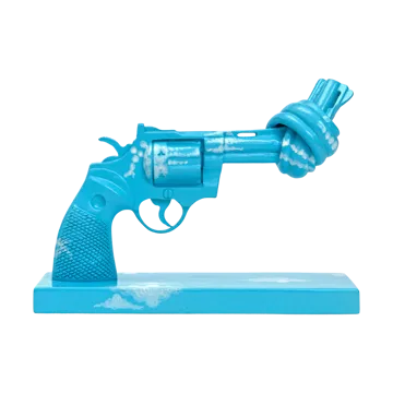 Décoration Imagine 30 cm - Bleu-blanc - Non Violence