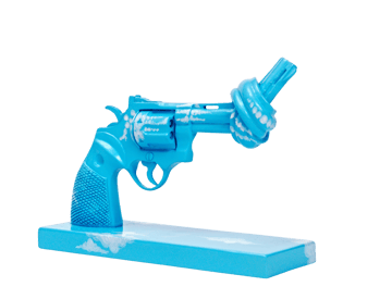 Décoration Imagine 30 cm - Bleu-blanc - Non Violence