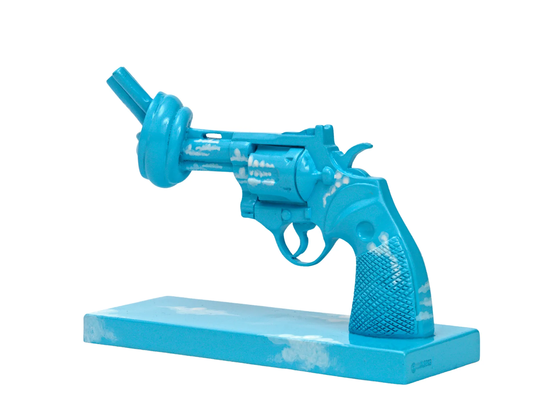 Décoration Imagine 30 cm, Bleu-blanc Non Violence