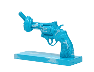 Décoration Imagine 30 cm - Bleu-blanc - Non Violence