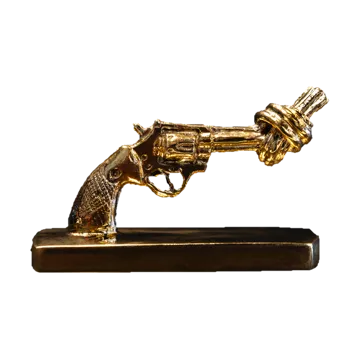 Knotted Gun mini 7 cm - Bronze - Non Violence