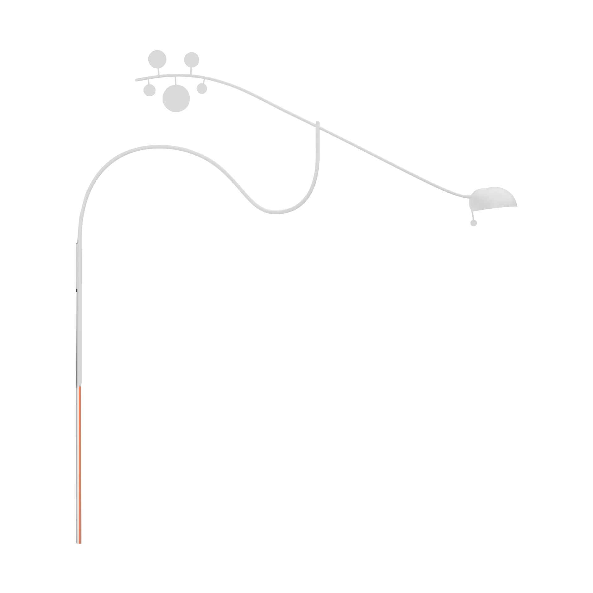 Lampe murale Juno, Blanc-orange Noon