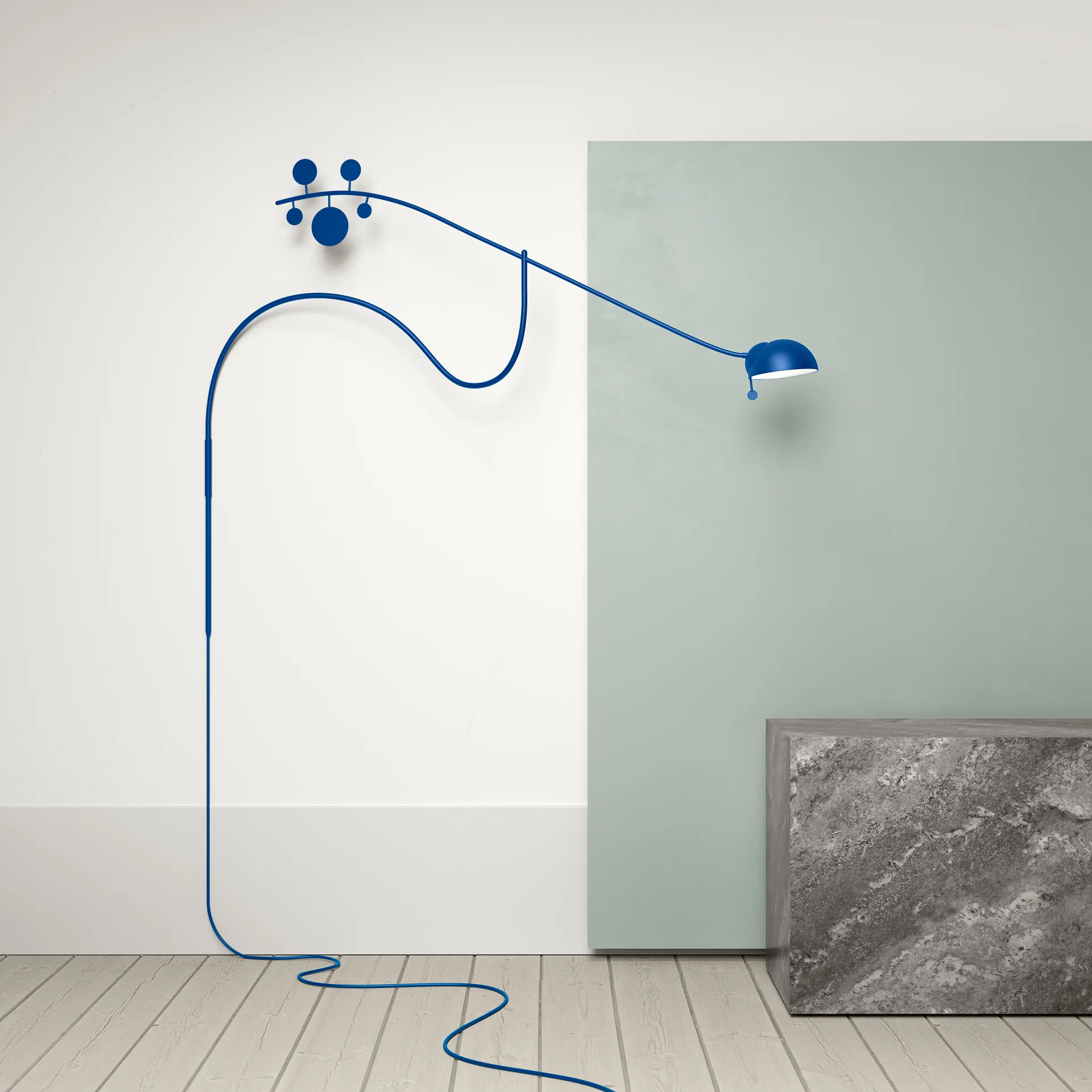 Lampe murale Juno, Bleu-bleu Noon