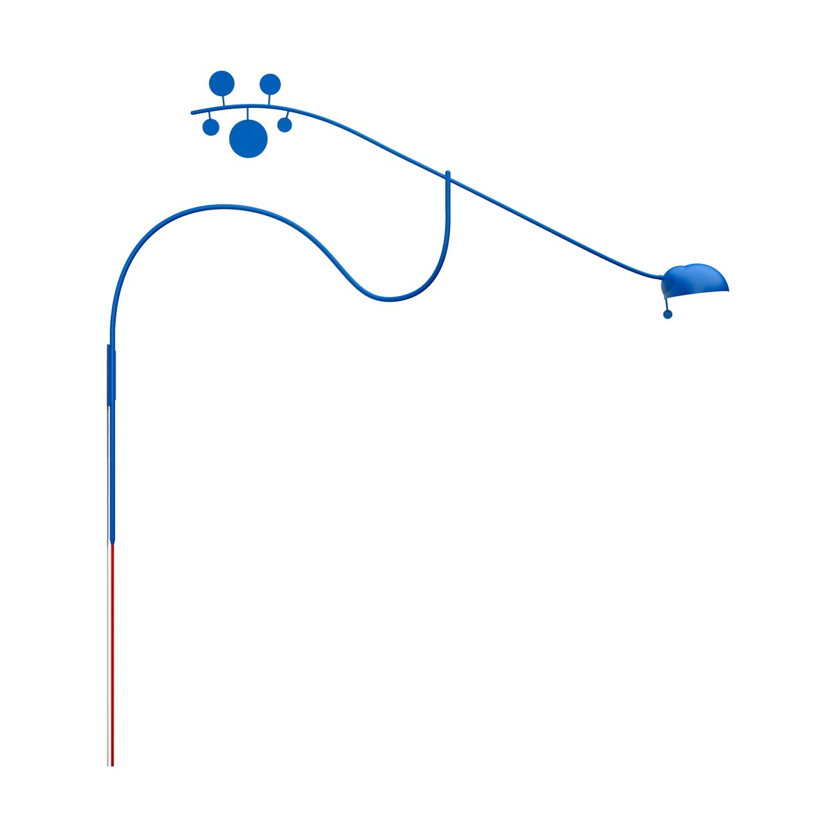Noon Lampe murale Juno Bleu clair-rouge | Design Scandinave | Appliques murales | Bleu