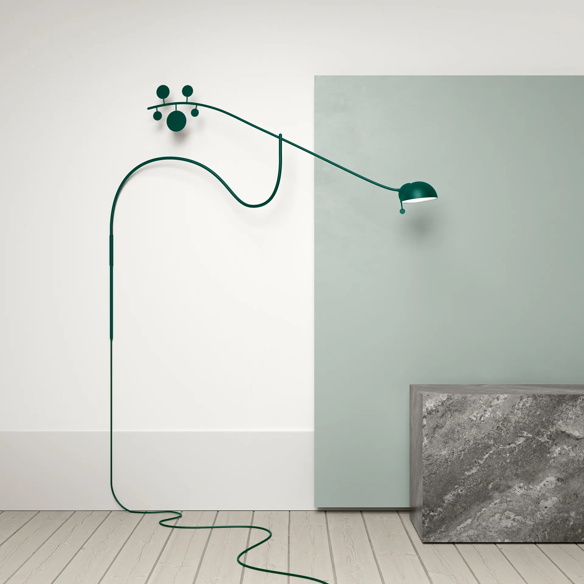Lampe murale Juno, British racing green - vert foncé Noon