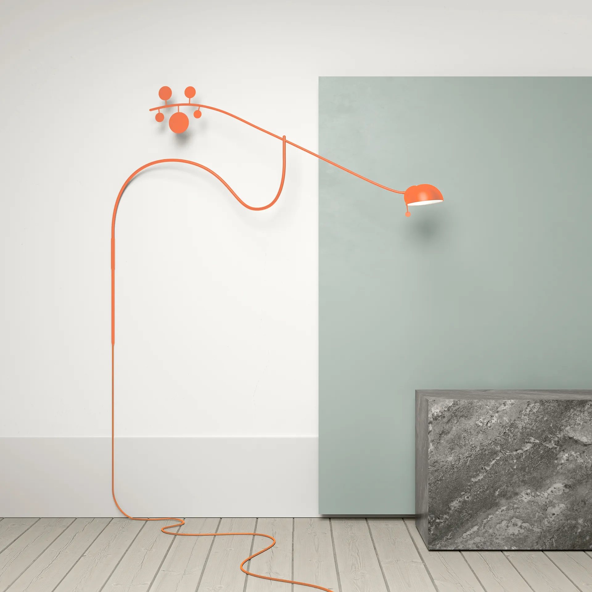 Lampe murale Juno, Orange-orange Noon