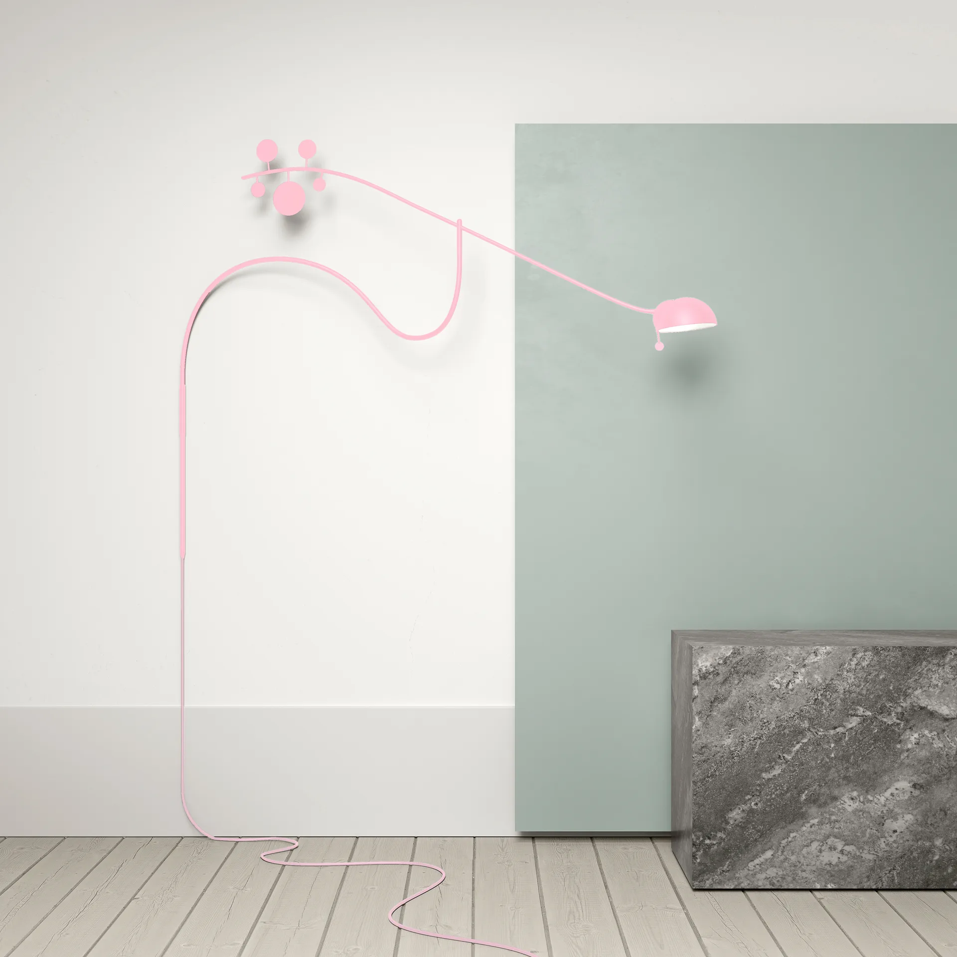 Lampe murale Juno, Rose-rose Noon