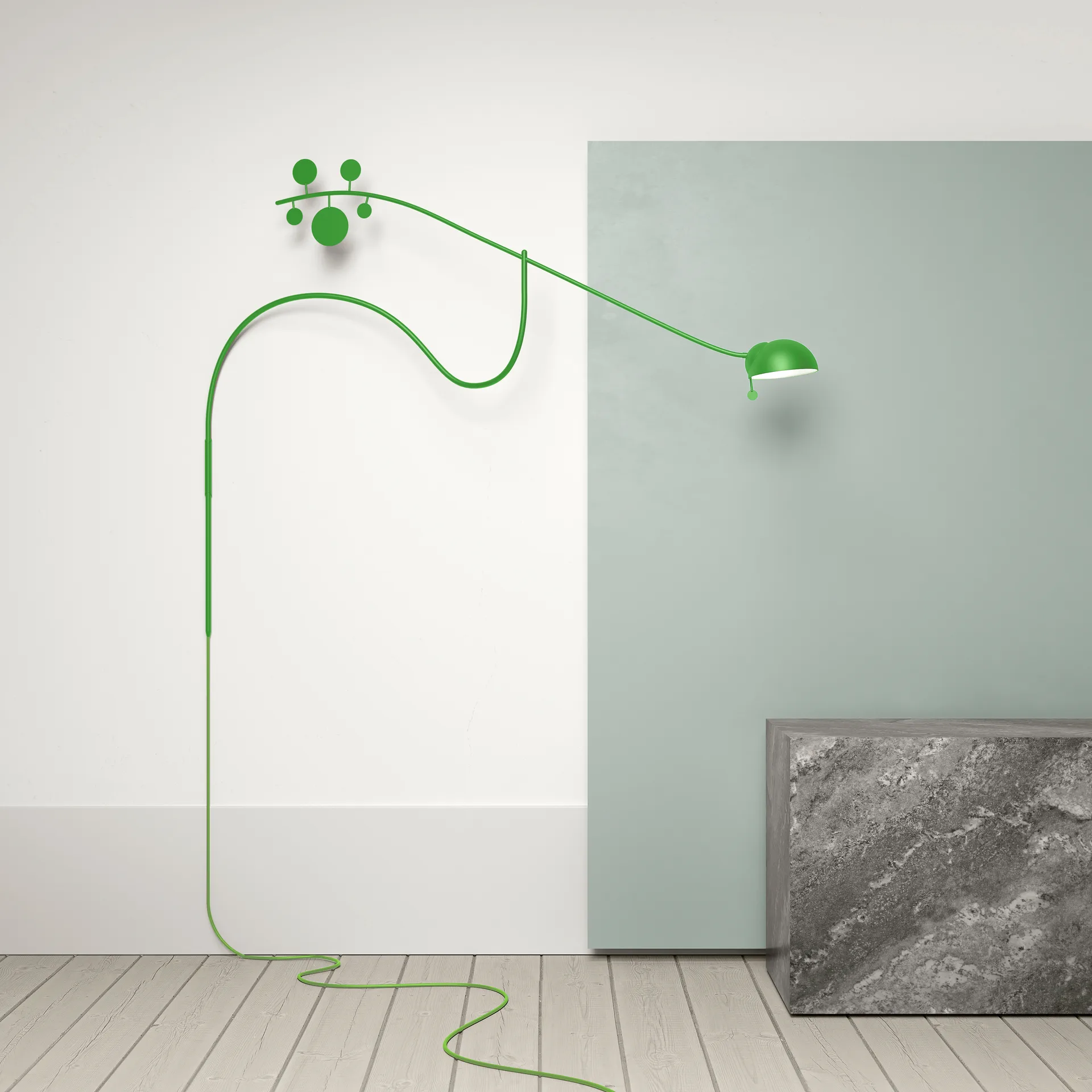 Lampe murale Juno, Vert clair-vert clair Noon