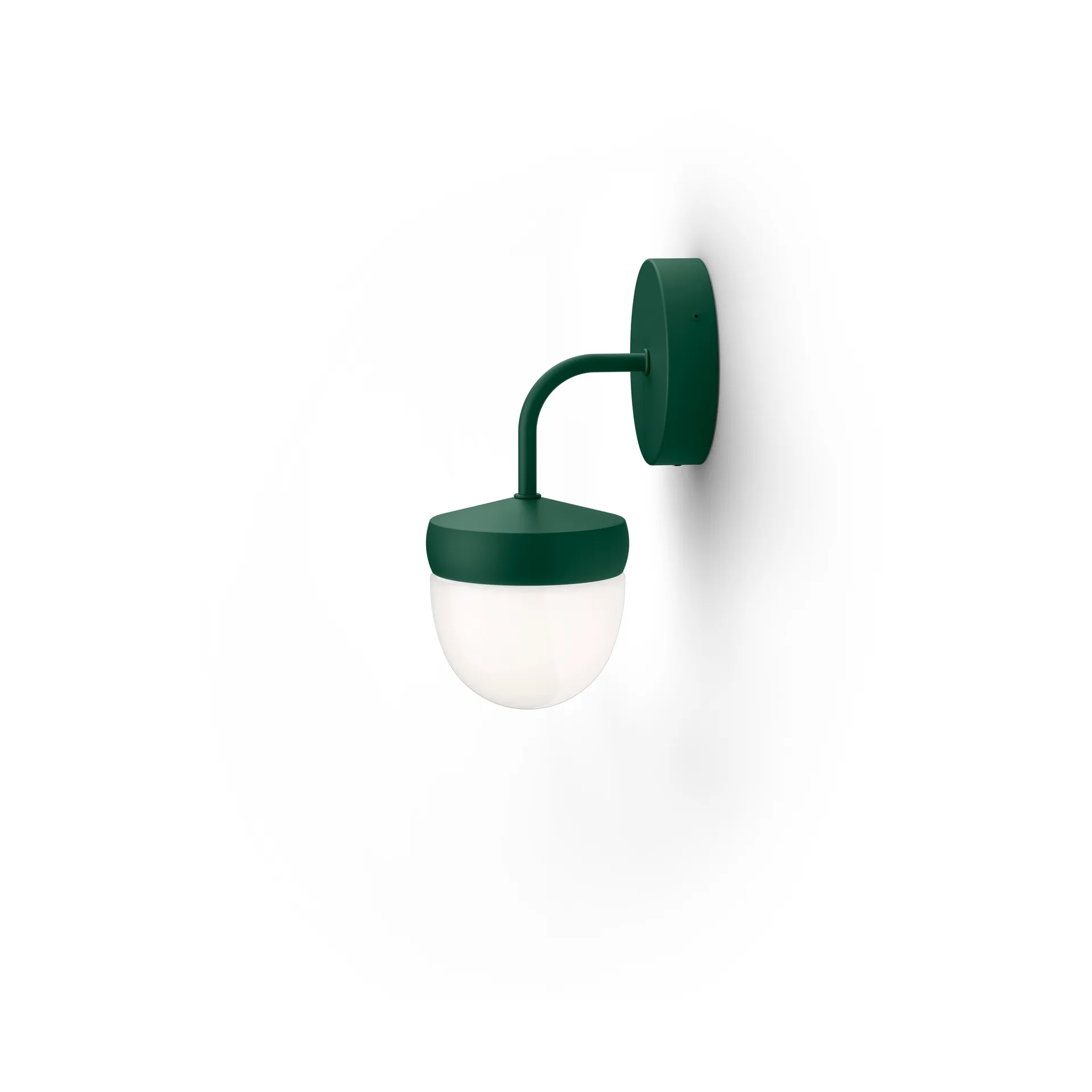 Lampe murale Pan 10 cm verre givré, British racing green Noon