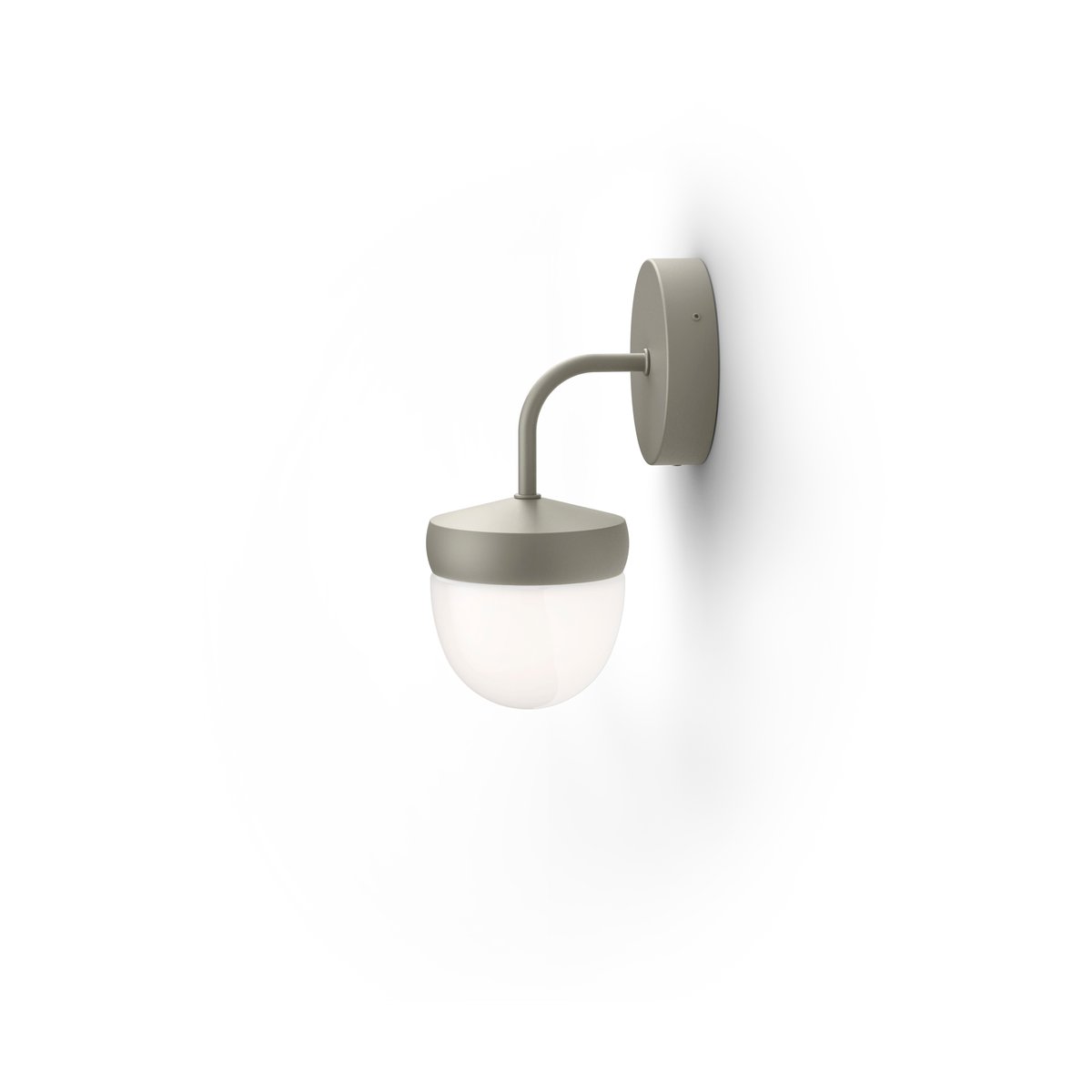 Noon Lampe murale Pan 10 cm verre givré Grå | Design Scandinave | Appliques murales | Gris