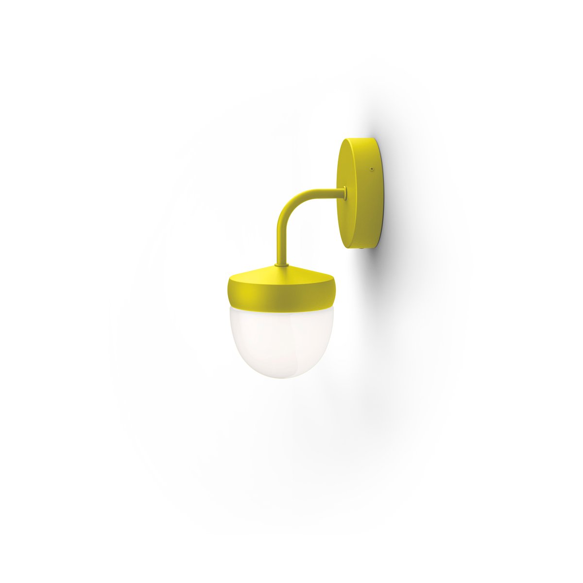 Noon Lampe murale Pan 10 cm verre givré Jaune | Design Scandinave | Appliques murales | Jaune