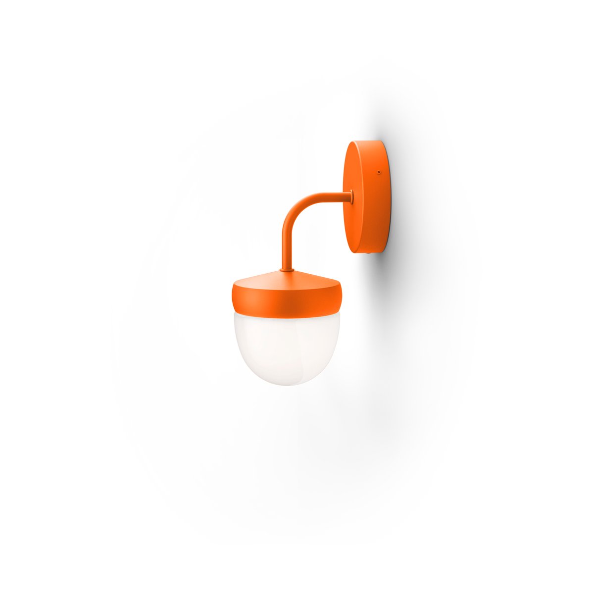 Noon Lampe murale Pan 10 cm verre givré Orange | Design Scandinave | Appliques murales | Orange