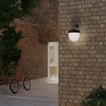 Lampe murale Pan 30 cm verre givré - Noir - Noon