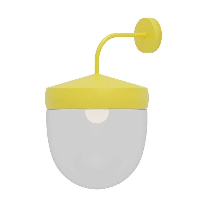 Lampe murale Pan 30 cm verre transparent - Jaune - Noon