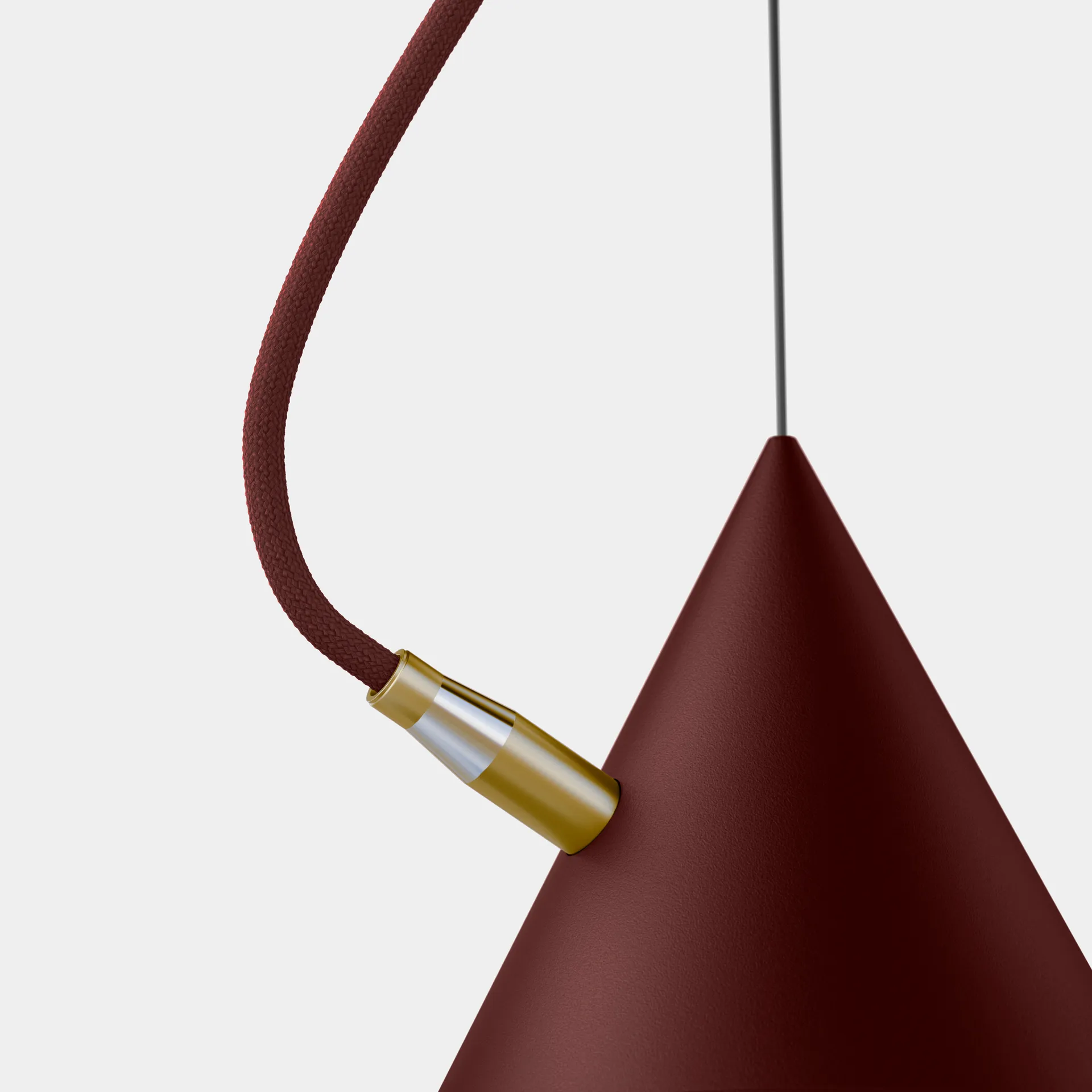 Suspension Castor 20 cm, Bordeaux rouge-rouge foncé-laiton Noon