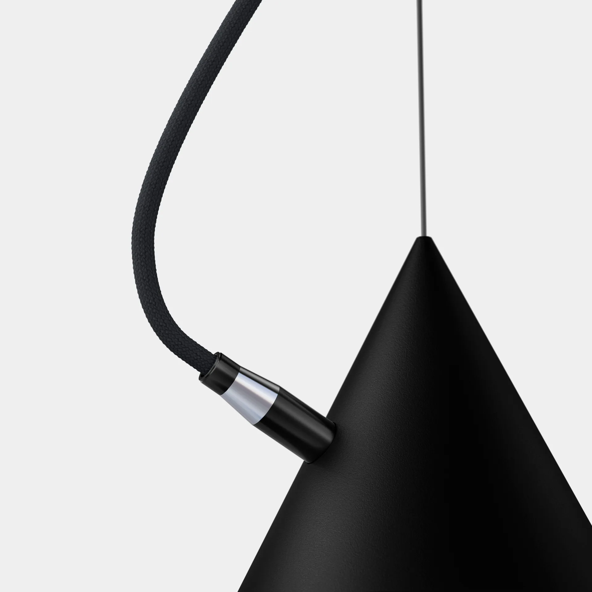 Suspension Castor 20 cm, Noir-noir-noir Noon
