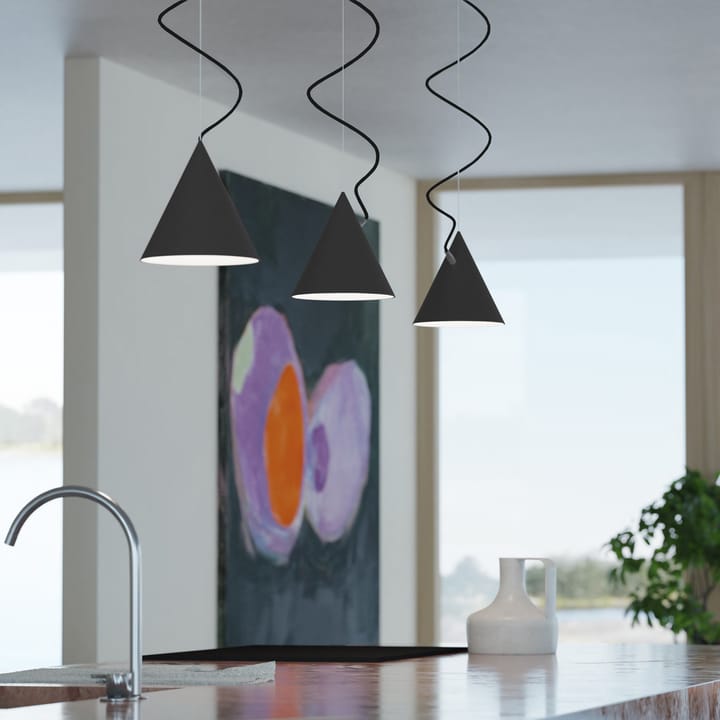 Suspension Castor 20 cm, Noir-noir-noir Noon