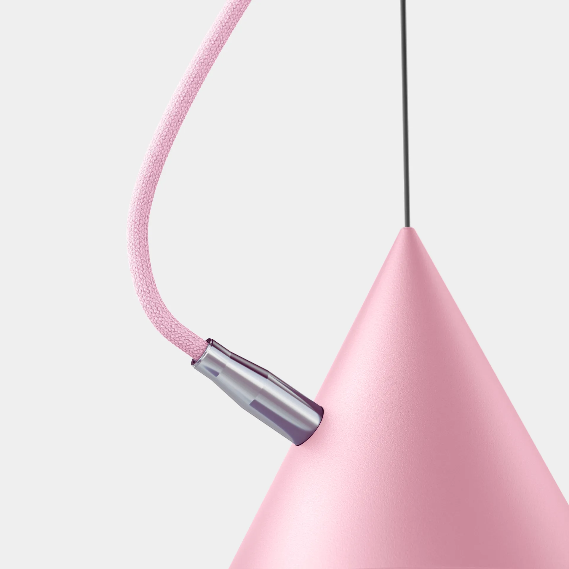 Suspension Castor 20 cm, Rose-rose-argent Noon