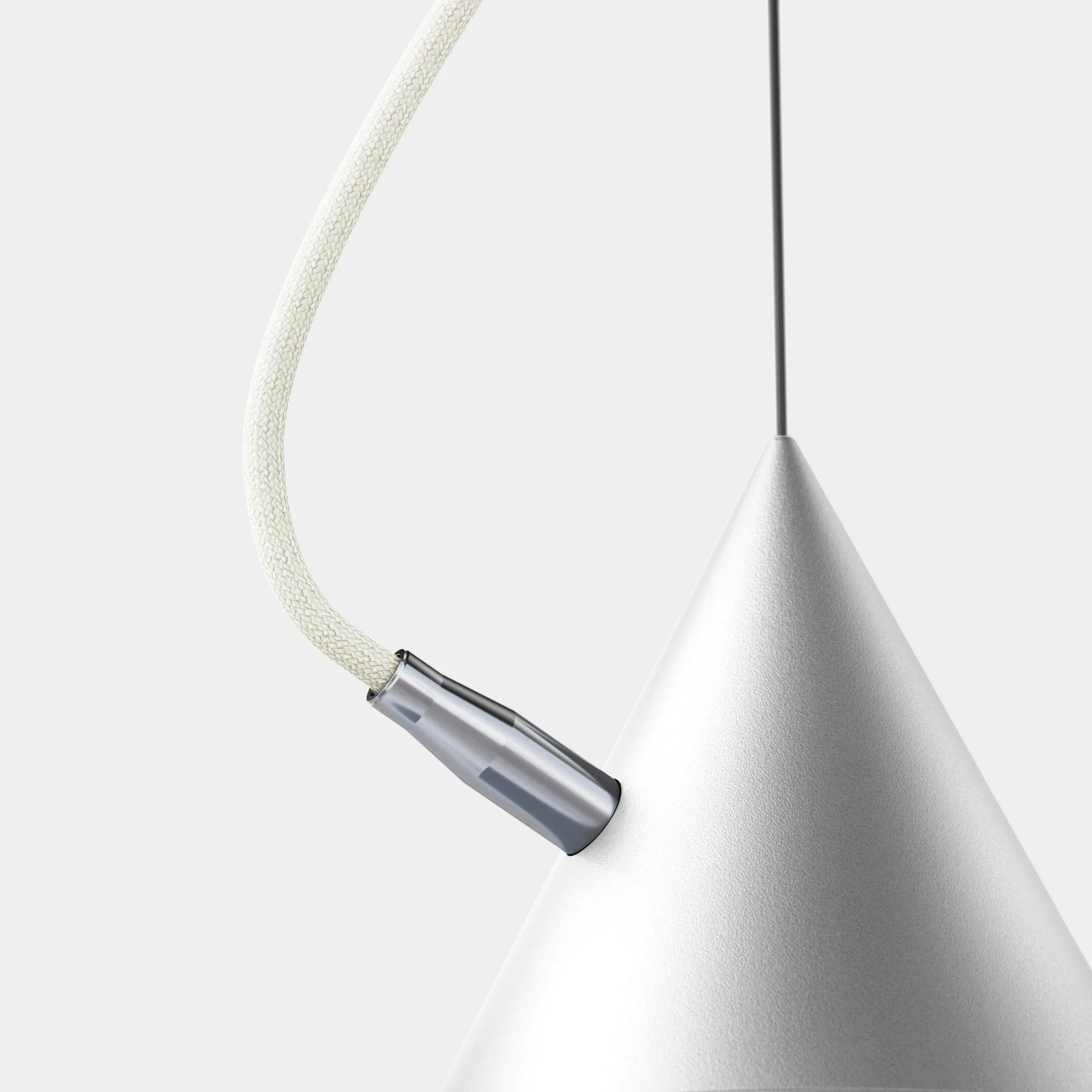Suspension Castor 40 cm, Blanc-blanc-argent Noon